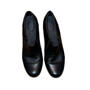 Clarks Black Leather Booties Size 10 M